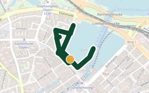 Karte: Binnenalster-Speedrunde