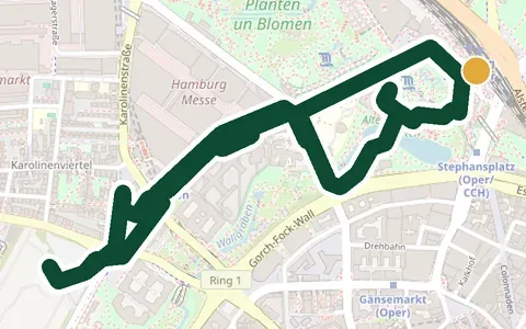 Karte: Planten un Blomen & Wallanlagen